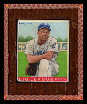 Picture, Helmar Brewing, R319-Helmar Card # 492, Jimmie FOXX, One leg up, arm at elbow, Philadelphia Phillies